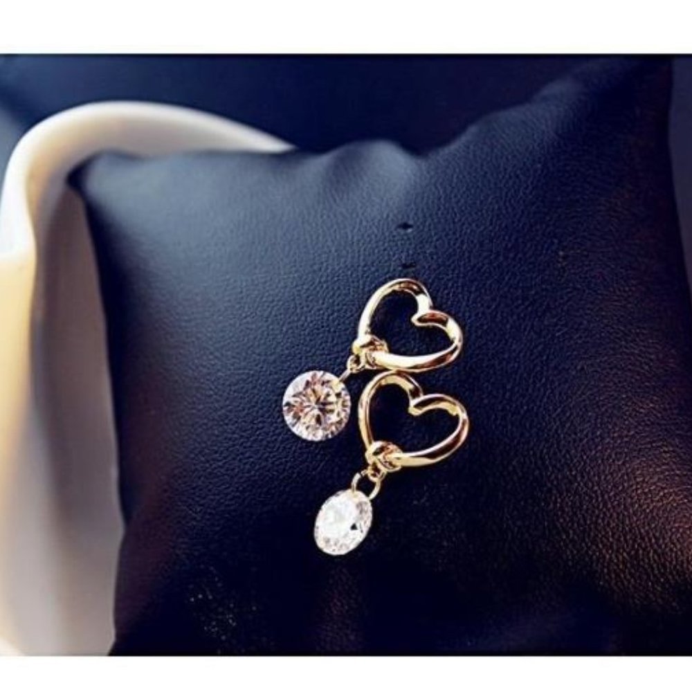 Earrings Hearts Women Bohemian Hoop Drop Cute Trendy Elegant Jewelry Accesories - Picture 6 of 7